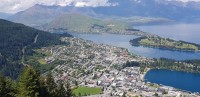 Queenstown z ptačí perspektivy