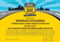 Na 8. srazu přátel Route 66 předáme Cenu asociace za rok 2014!